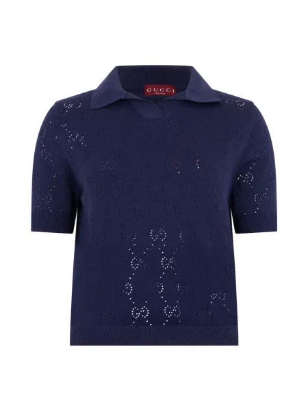 Koszulka polo Gucci niebieska