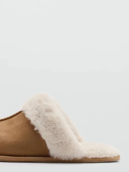 Buty sportowe ze sztucznego zamszu z futerkiem piaskowy Teen 41 MANGO TEEN