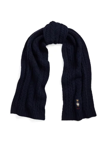 Fular Polo Ralph Lauren de lână albastru