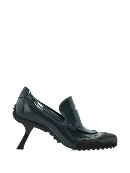 Pantofi cu toc Lacoste din piele verde