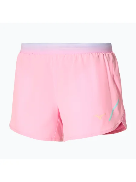 Дамски къси панталони за бягане Mizuno Aero 4 люляков шифон розово