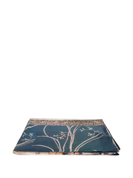 Fular Pierre-louis Mascia cu model floral cu imagine albastru