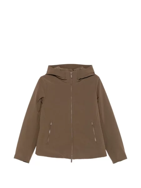 Μπουφάν Woolrich με κουκούλα καφέ