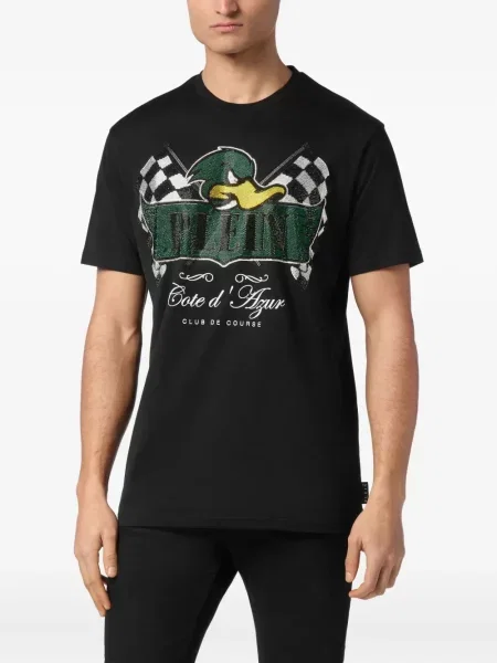 Tricou Philipp Plein cu imagine negru