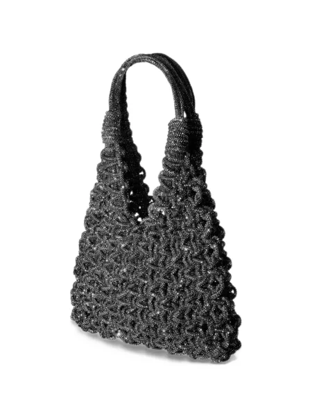 Geantă shopper Hibourama țesută negru