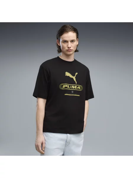 MÄ™ska koszulka PUMA Sport Boxy Street z nadrukiem OdzieÅ¼ S czarny