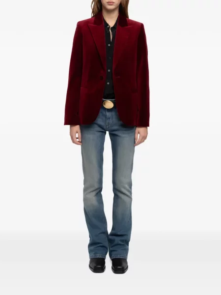 Sacou Zadig&voltaire de catifea roșu