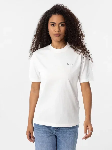 Cortera Tricou negru / murdar alb