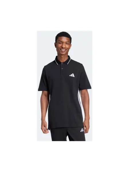 Koszulka polo Adidas w paski czarna