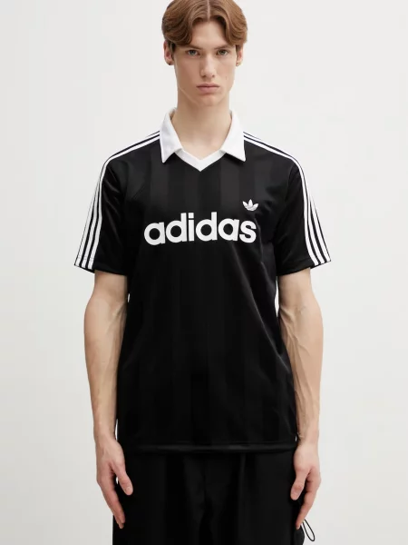 Tricou Adidas Originals din jerseu negru