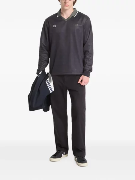 Tricou Fred Perry cu decolteu în V albastru