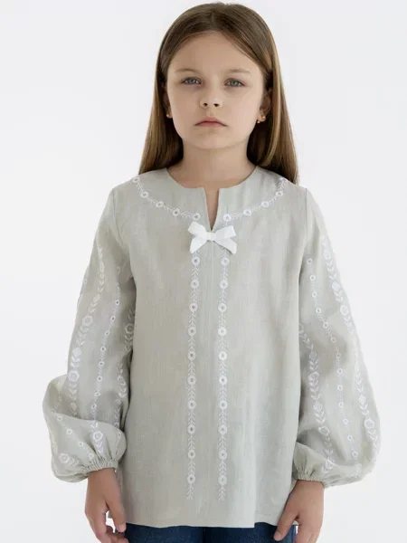 Детская рубашка Folk Moda бежевая