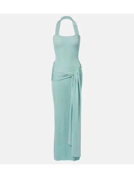 Rochie maxi Aya Muse tricotate verde