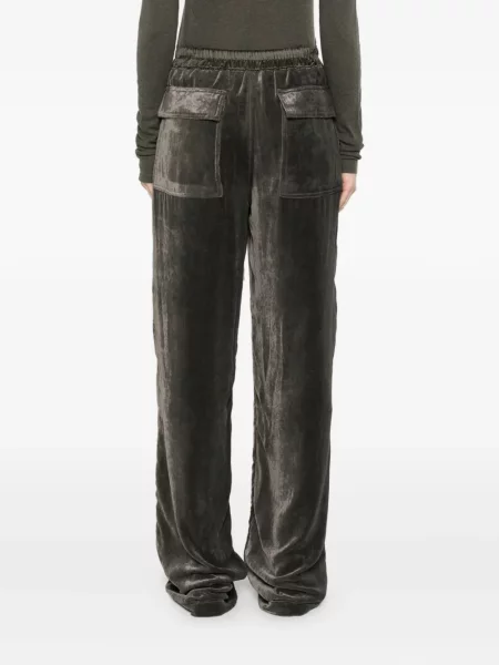 Pantaloni Rick Owens de catifea gri