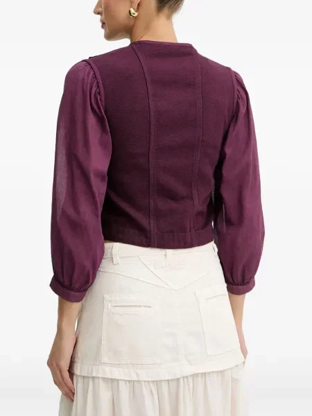 Top Pinko cu decolteu în V violet