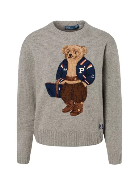 Polo Ralph Lauren bluzka z dzianiny z domieszką wełny i kaszmiru Kobiety Kaszmir S szary
