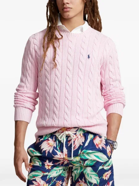Curea Polo Ralph Lauren tricotate cu autograf cu șireturi albastru