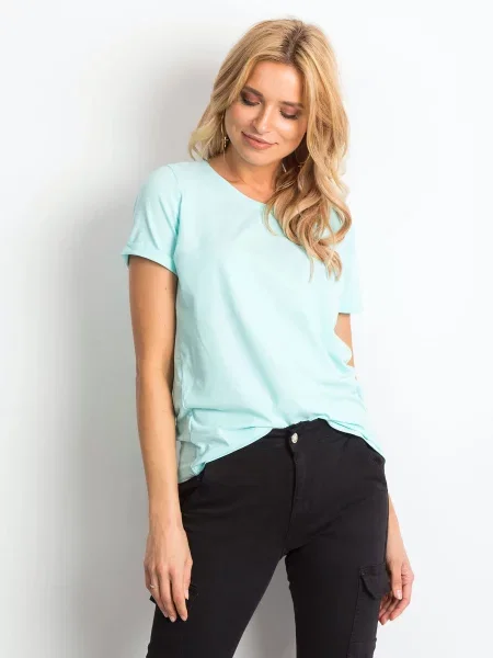 Tricou Fashionhunters turcoaz