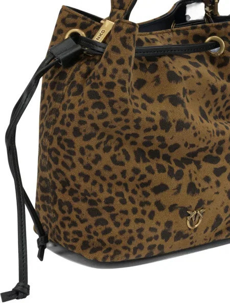 Geantă Pinko cu imagine cu model leopard maro