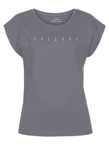 VENICE BEACH Tricou funcțional gri închis alb
