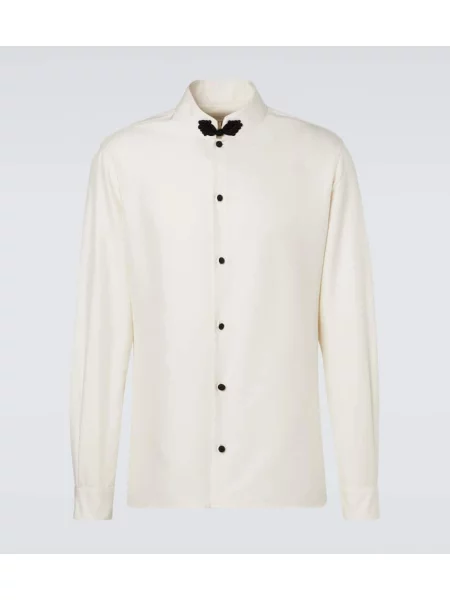Cămașă Valentino de mătase alb