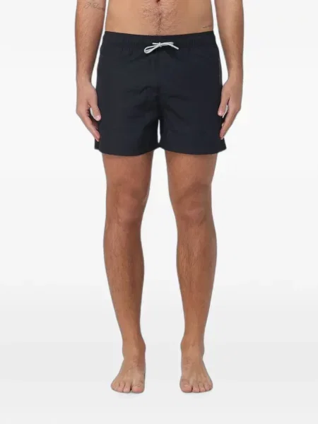 Kupaće gaće Ea7 Emporio Armani s printom s vezicama crna
