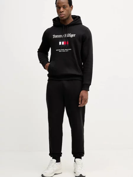 Tommy Hilfiger spodnie dresowe gładkie czarny