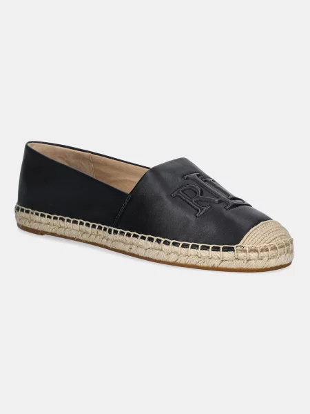 Lauren Ralph Lauren espadrile de piele Cameryn Lg 2 negru