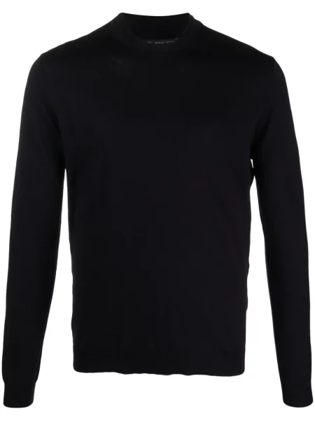 Вълнен пуловер Low Brand синьо