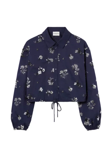 Cămașă Claudie Pierlot cu model floral albastru
