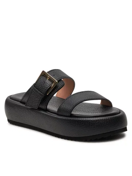 Шлепанцы Pollini черные