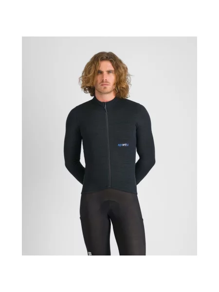 Koszulka rowerowa Sportful Supergiara Wool długa rękaw S czarna