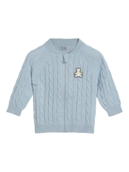 Sweter dziecięcy Brunello Cucinelli niebieski
