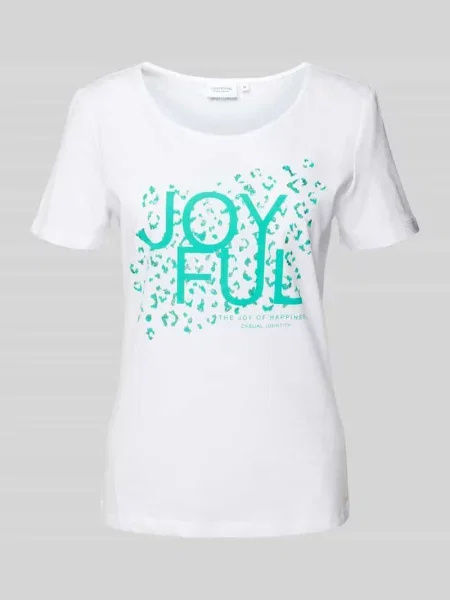 T-shirt z okrągłym dekoltem Comma Casual Identity
