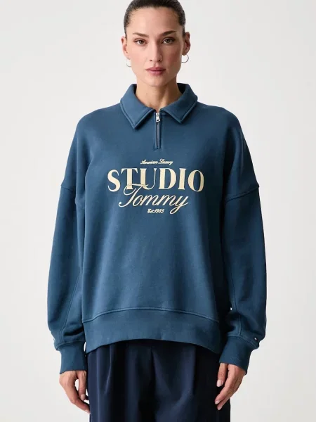 Tommy Hilfiger hanorac pentru femei din albastru