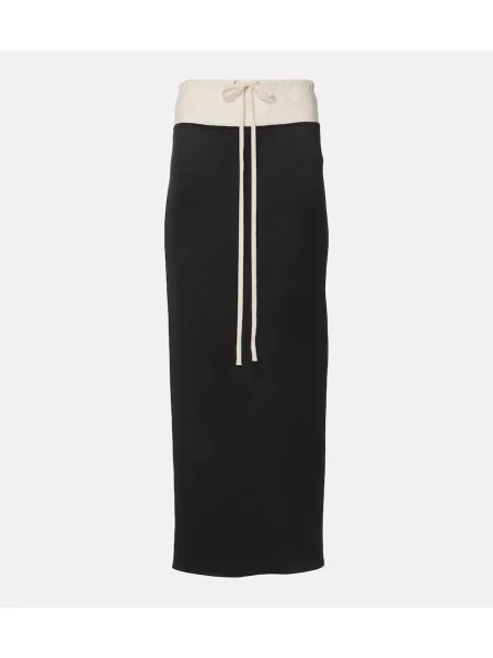 Fusta maxi Khaite din satin negru