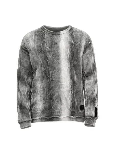 Dzianinowy sweter Carlo Colucci szary