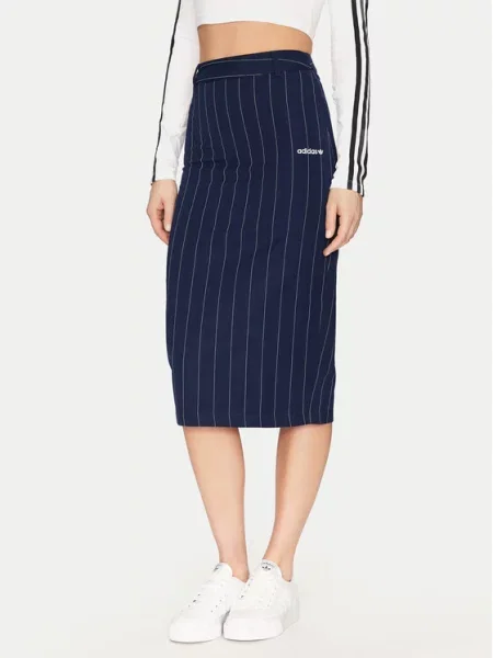 Adidas Spódnica ołówkowa Pinstripe Granatowy