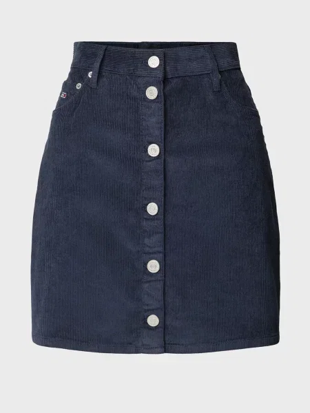 Вельветовая джинсовая юбка Tommy Jeans синяя