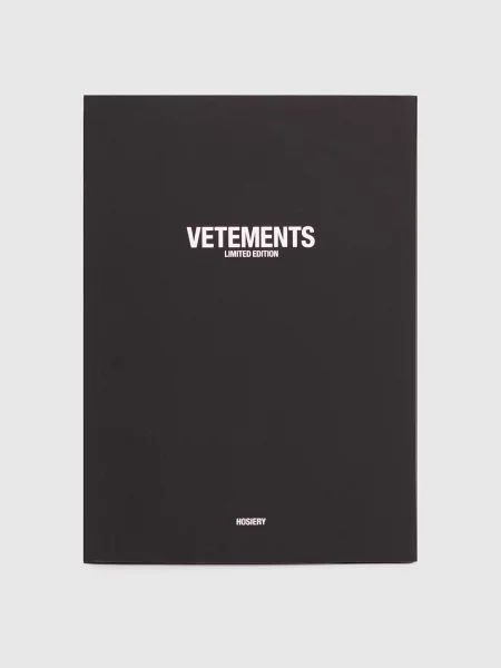 Колготи з візерунком логотипа Vetements чорні