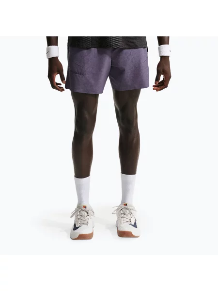 Pantaloni scurți de tenis pentru bărbați Nike Court Advantage Dri-Fit 6" dark raisin/white alb