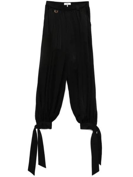 Pantaloni culottes Chloé din crep negru