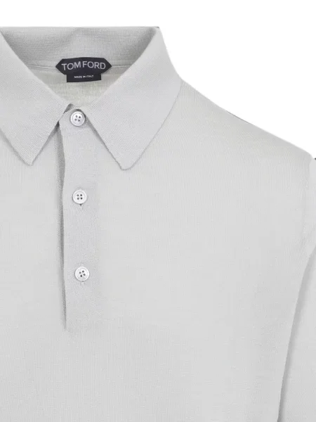 Lung tricou polo Tom Ford gri