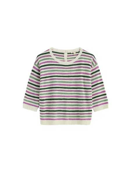 Seasalt Cornwall Pulover Knavock nisipiu stuf / lila verde