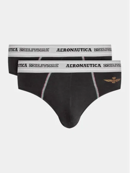Aeronautica Militare slipy pánske s elastanom čierna