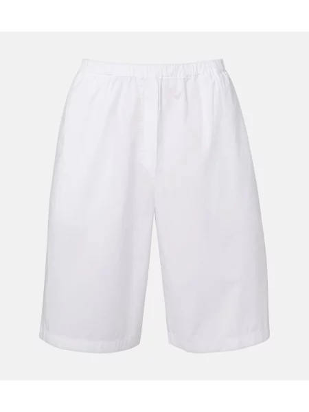 Pantaloni scurți Velvet de catifea alb