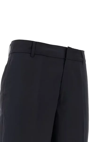 Pantaloni Emporio Armani de lână albastru