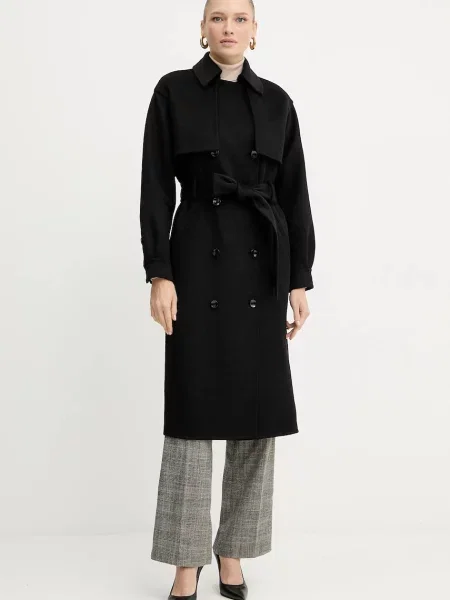 Silvian Heach palton de lână GONZALEZ negru