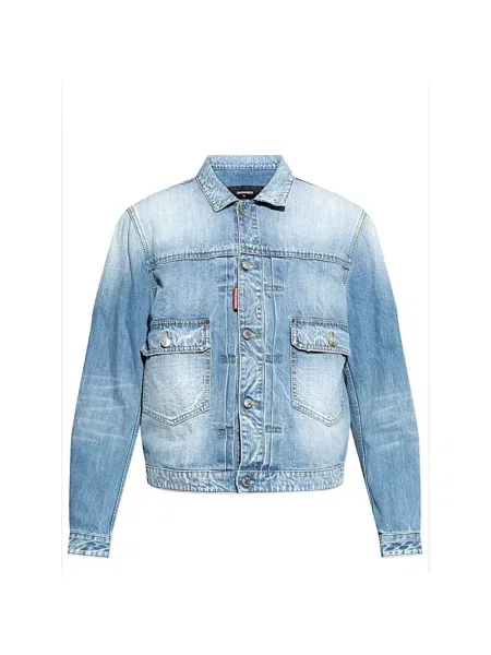 Kurtka jeansowa Dsquared2 niebieska