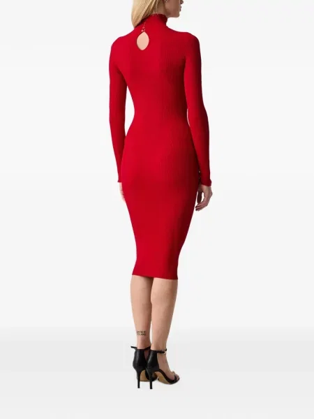 Midi šaty Elisabetta Franchi červená